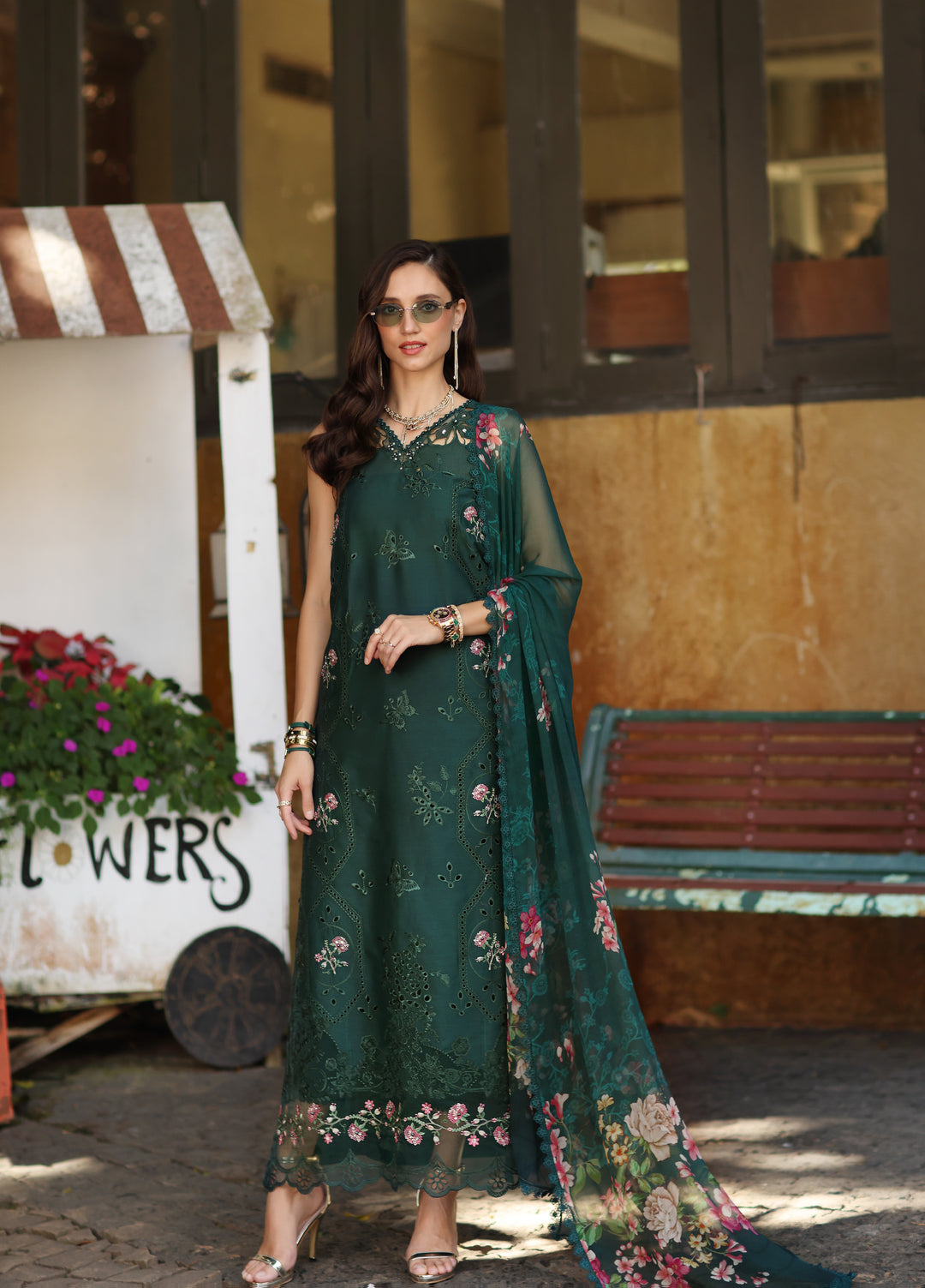 Noor by Saadia Asad Unstitched Embroidered Laserkari Lawn 3 Piece Suit SA26ULNL D11 - Lawn Collection