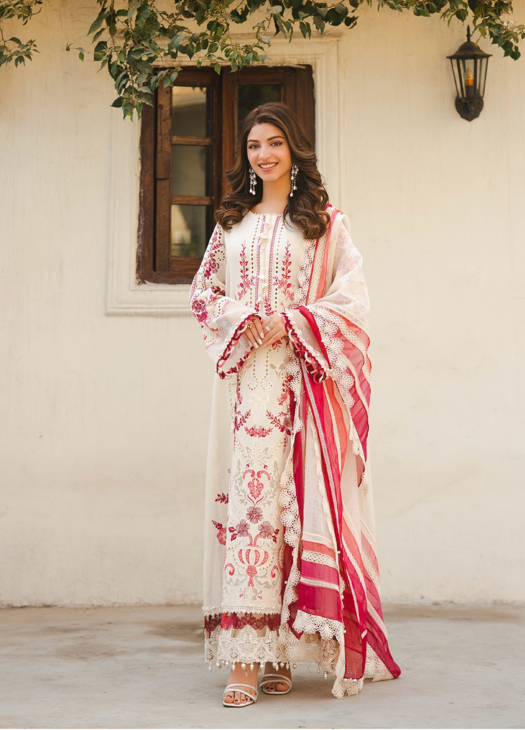 Maria B Unstitched Embroidered Luxury Lawn 3 Piece Suit MB26UEL 9A - Eid Collection