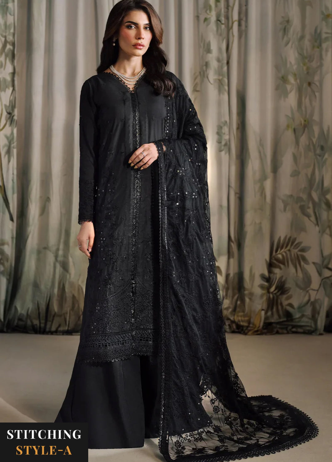 Zarif Women Unstitched Embroidered Raw Silk 3 Piece Suit ZR26UFC ZRF-RW-02 ZIVAH - Festive Collection