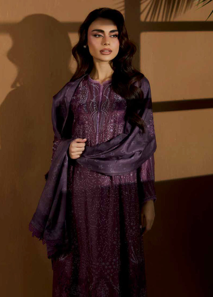 Sobia Nazir Unstitched Shawl Embroidered Herringbone 3 Piece SN25SW D-03 A - Winter Collection