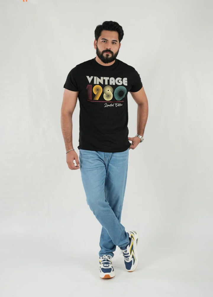 Mercato RTW Solids Cotton 1 Piece Round Neck Black Shirt