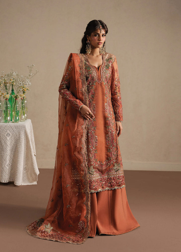 Qurbat by Ayzel Unstitched Embroidered Silk 3 Piece Suit AAF26UQ D-7 Sahaara - Festive Collection