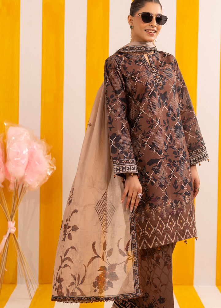Coco Popup by Al Zohaib Unstitched Printed Lawn 3 Piece Suit AZ26UCP D-10 - Summer Collection