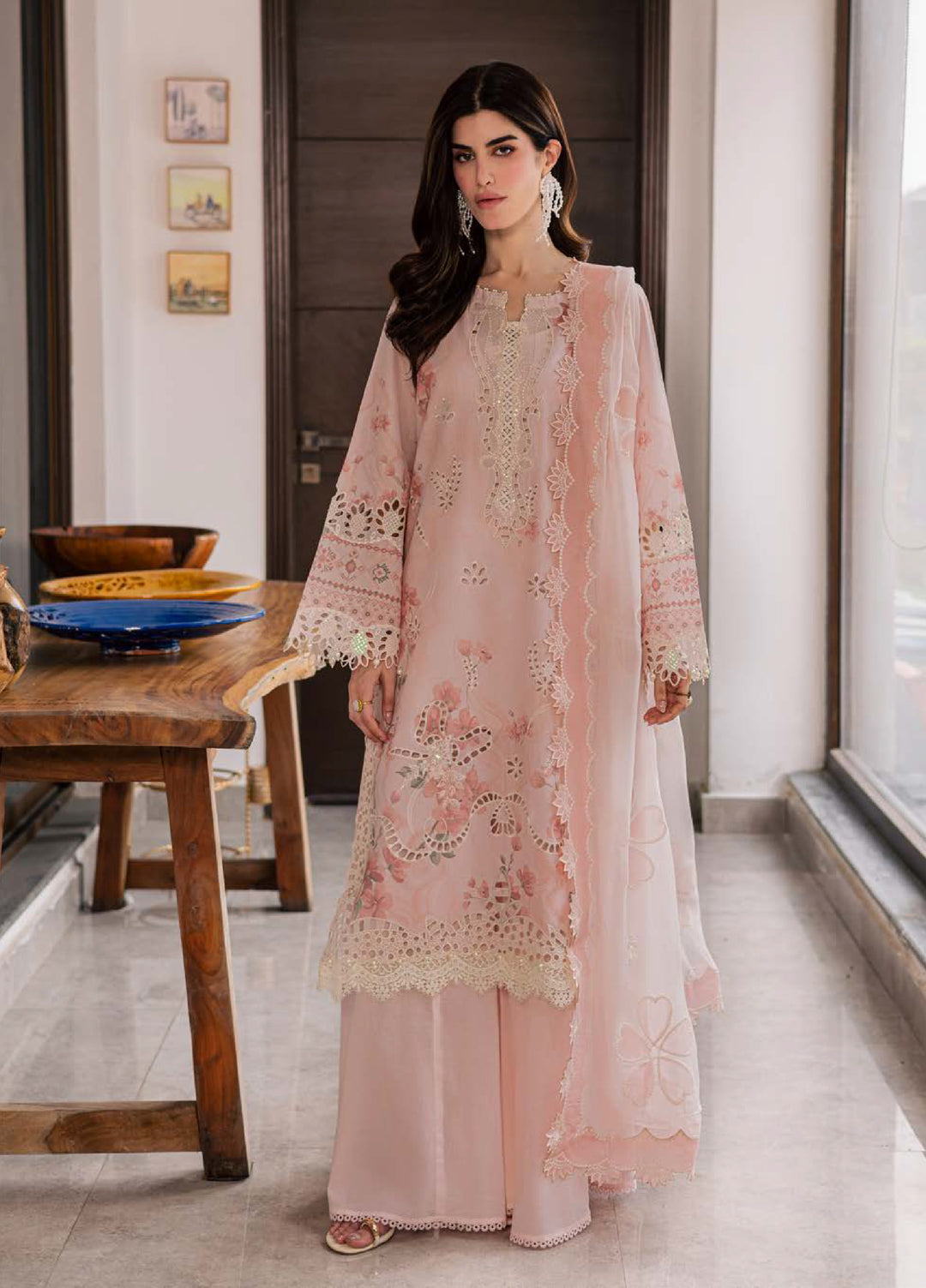 Lily May by Nureh Unstitched Embroidered Lawn 4 Piece Suit NU26ULL NE-261 - Eid Collection
