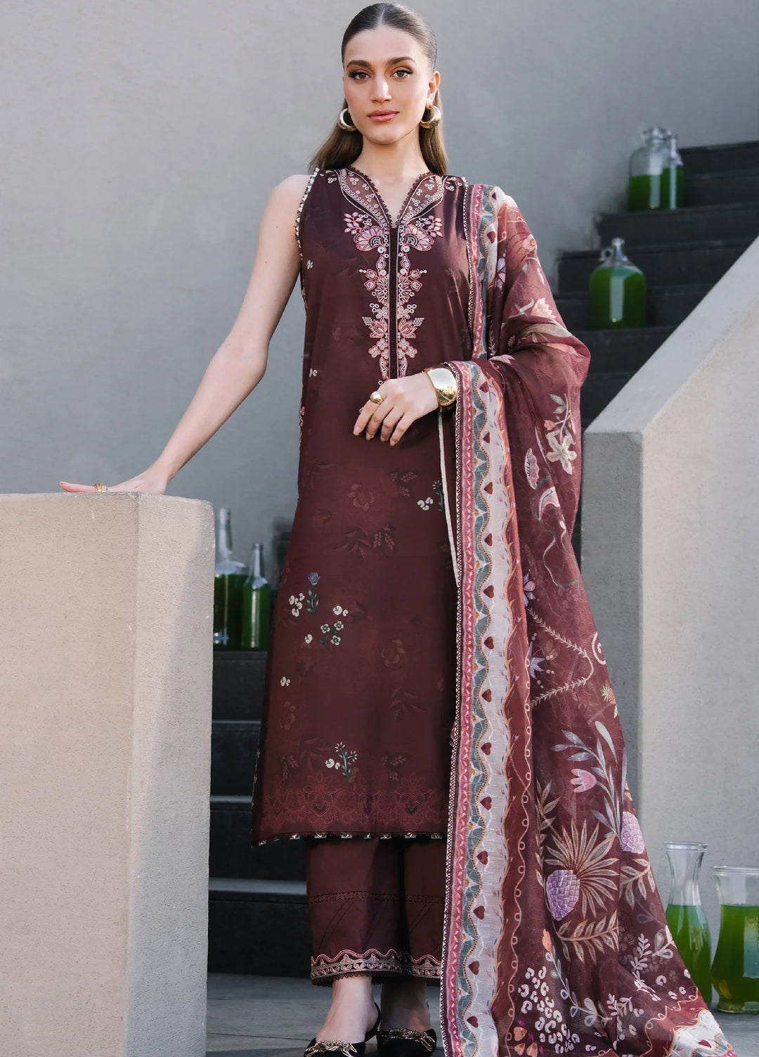 Afsanah by Seran Unstitched Embroidered Lawn 3 Piece Suit SN26UAVII D6-MYRA - Summer Collection