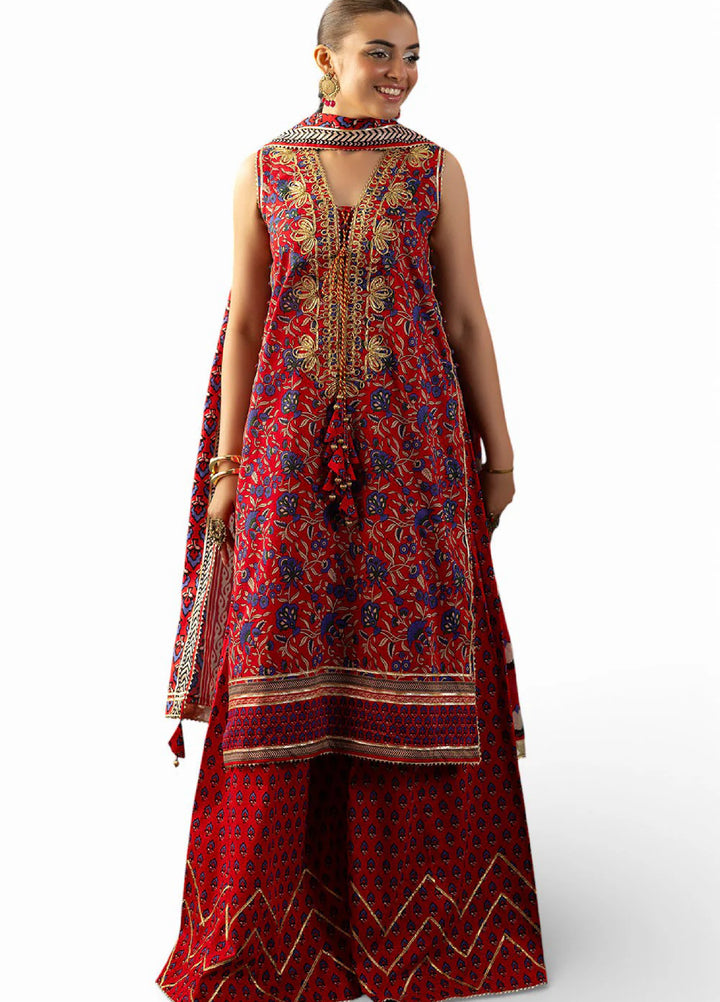 Heritage by Gul Ahmed Unstitched Embroidered Lawn 3 Piece Suit GA26UFH CL-62040 - Summer Collection