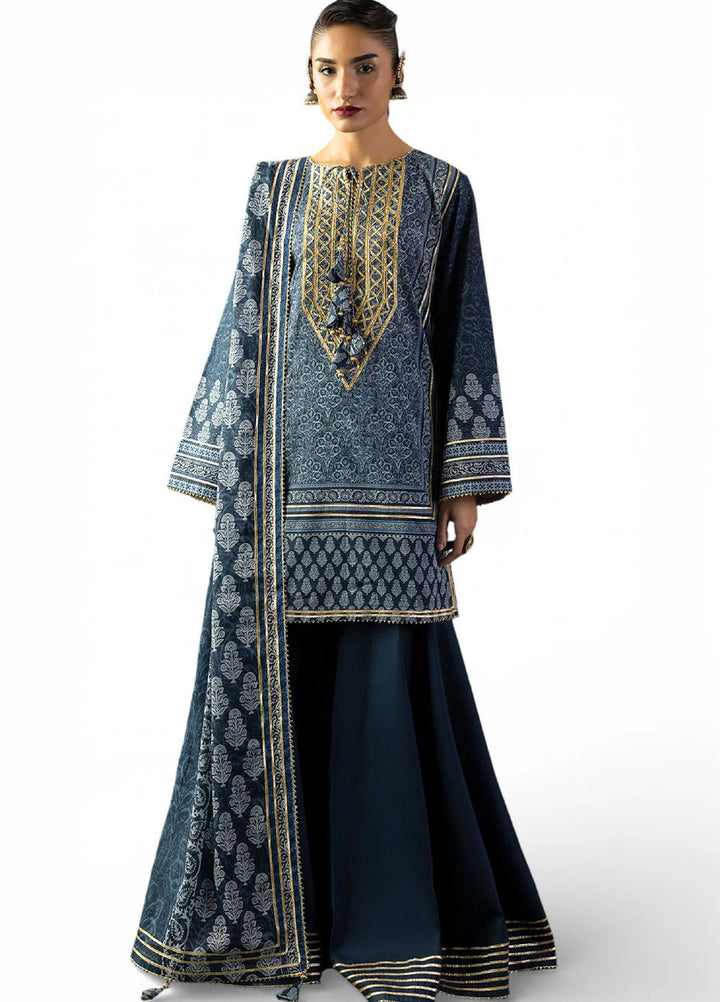 Heritage by Gul Ahmed Unstitched Embroidered Lawn 3 Piece Suit GA26UFH CL-62039 - Summer Collection