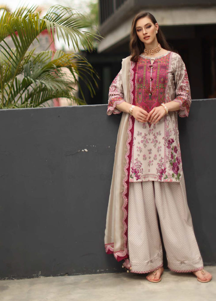 Combination by Charizma Unstitched Embroidered Lawn 3 Piece Suit CHR26UCL CC6-20 - Festive Collection