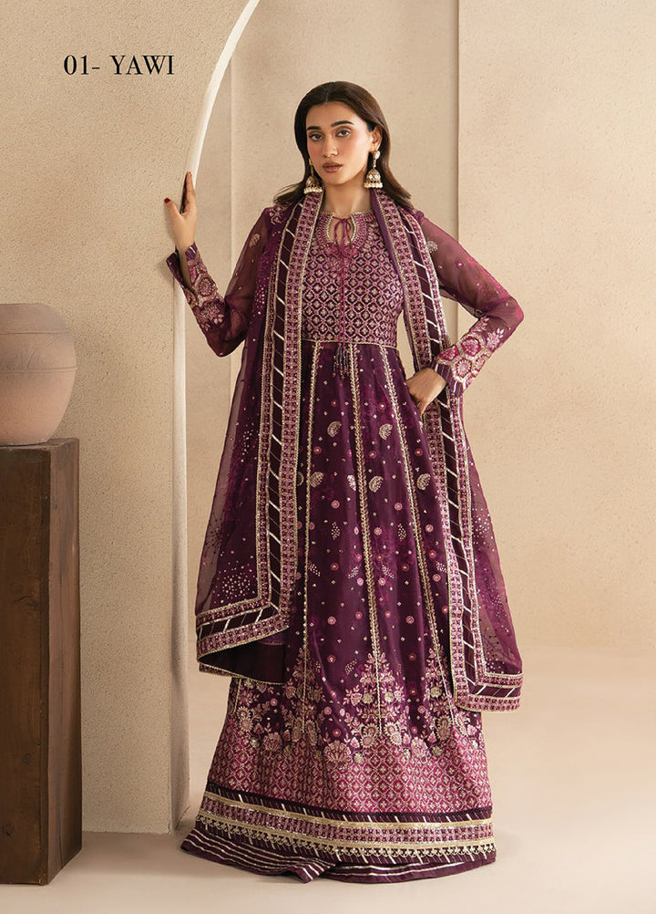 Neoma by Xenia Formals Unstitched Embroidered Chiffon 3 Piece Suit XE26UNF Yawi 01 - Festive Collection
