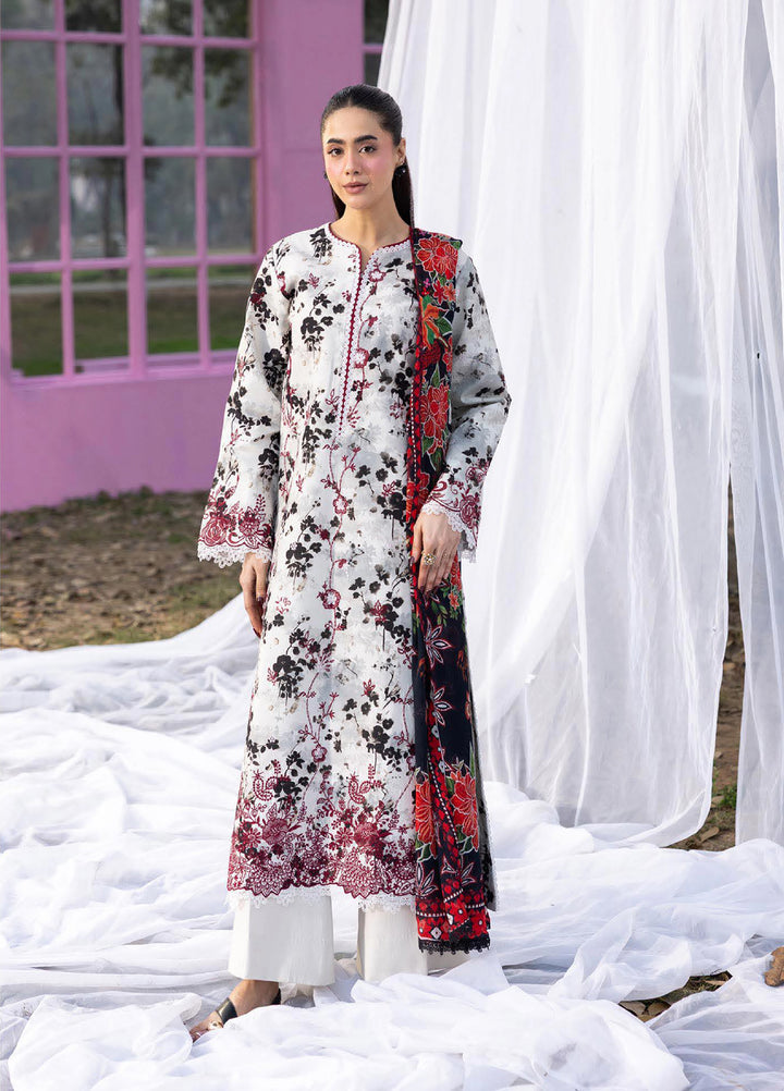 Summer Printkari Exclusive by RajBari Unstitched Embroidered Lawn 3 Piece Suit RB26USP D-10 - Casual Collection