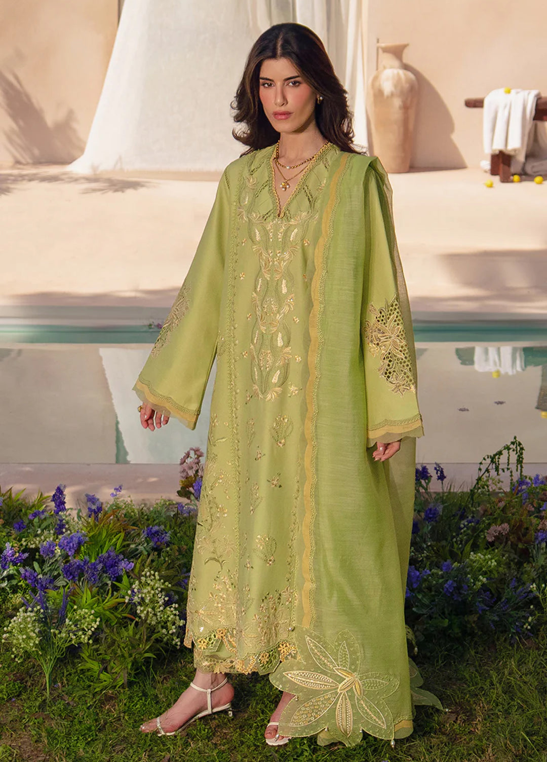 Rang Rasiya Unstitched Embroidered Luxury Lawn 3 Piece Suit RR26ULE NADINE - Eid Collection
