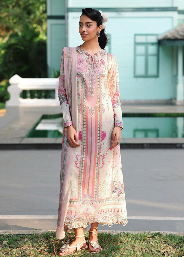 Q Prints by Qalamkar Unstitched Lawn Printed 3 Piece Suit QLK26QP Elara - Summer Collection