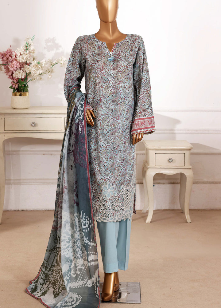 Hz Textiles RTW Cutwork Kari Embroidered Lawn 3 Piece Suit HZ26ULC CPE-3P-011 - Summer Collection