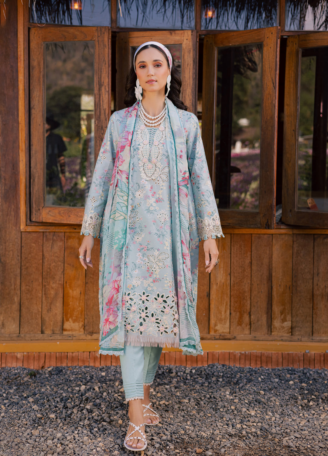 Shezlin by Aabyaan Unstitched Embroidered Chikankari 3 Piece Suit ABY26UCS ZARMINAH - Eid Collection