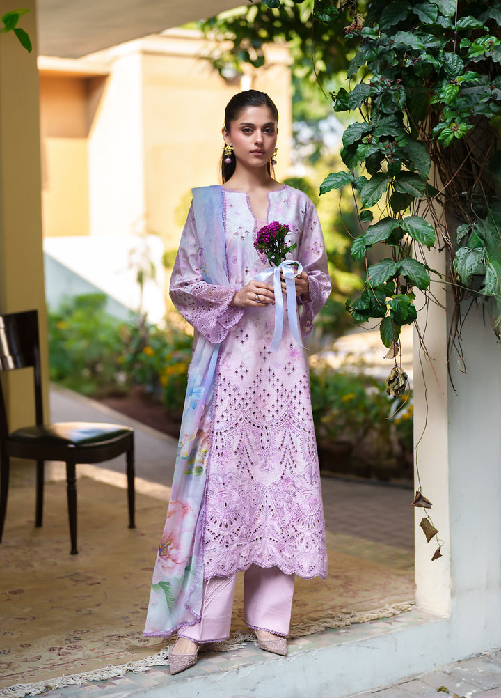 Summer Lines Printkari by Neeshay Unstitched Embroidered Lawn 3 Piece Suit NSH26SLP D-3 Mirelle - Summer Collection