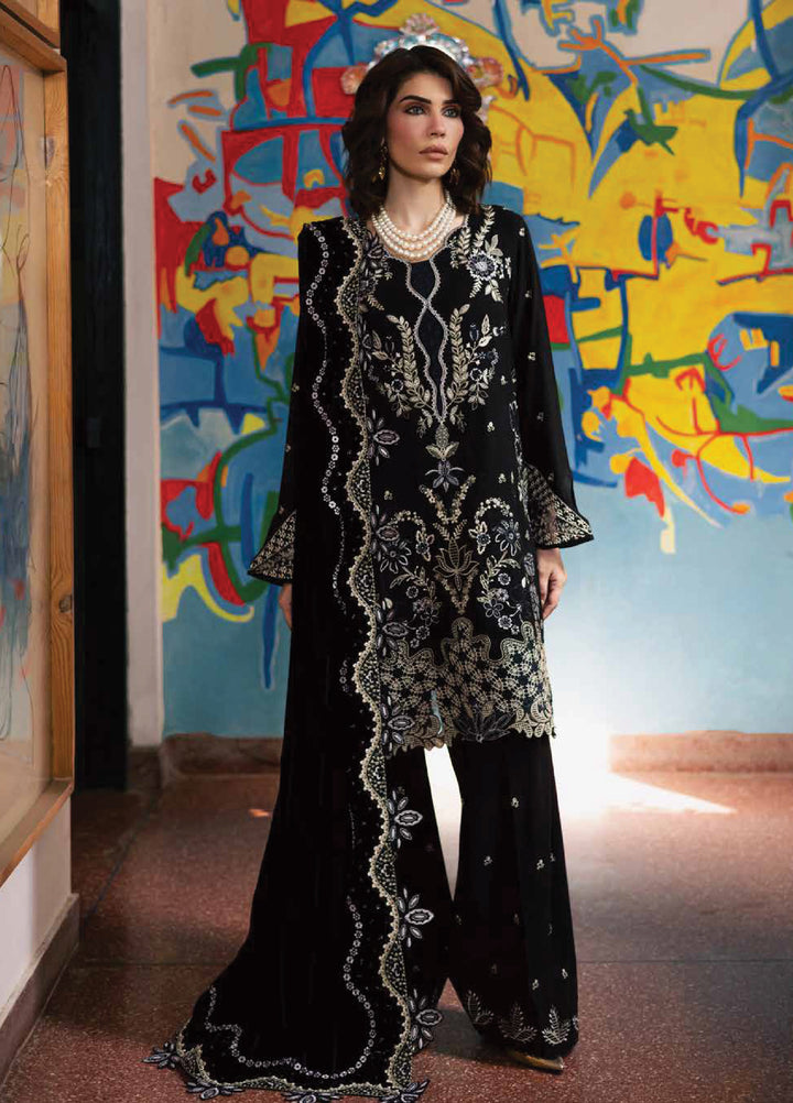 Nureh Exclusive Unstitched Luxury Leather Peach Embroidered Suits 3 Piece NU25LV NE-185 - Festive Collection