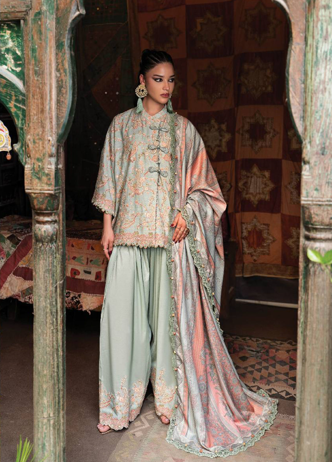 M Prints by Maria B Unstitched Printed Cambric 3 Piece Suit MB26UPC 8B - Casual Collection