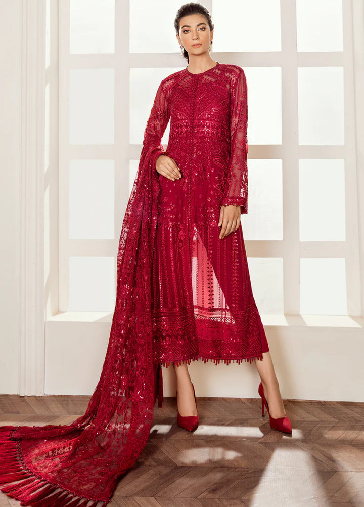 Chantelle by Baroque Unstitched Chiffon Embroidered Suits 3 Piece BQ25FC UF-37 - Festive Collection