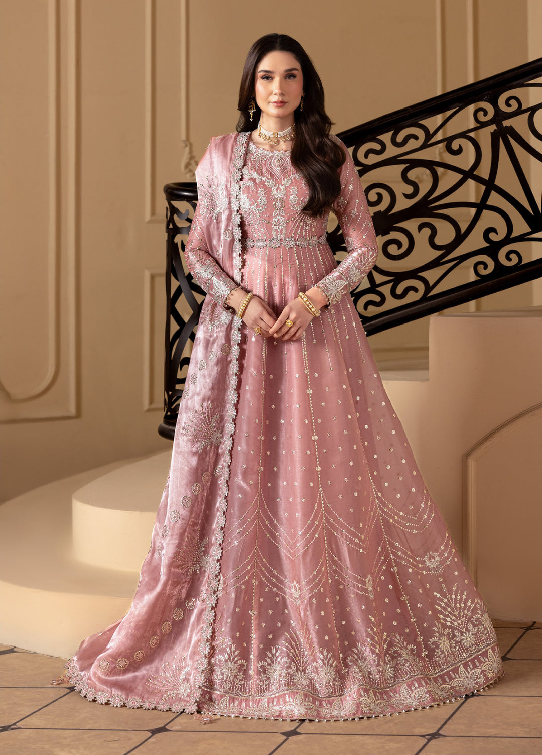 Aaina by Alizeh Unstitched Embroidered Sheesha Silk 3 Piece Suit AF26UASS D-5 NINAY - Festive Collection