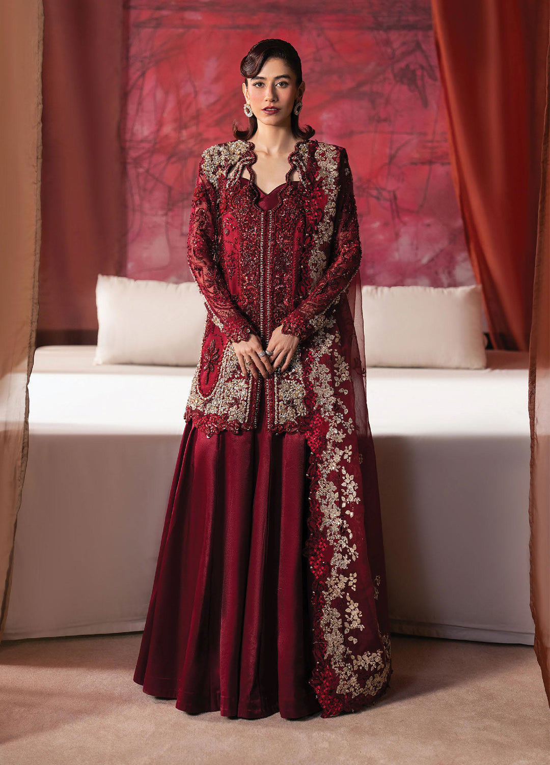 Hayat by Afrozeh Unstitched Organza Embroidered Suits 3 Piece AF25HU AFH-25-08 RAWAAYAT - Festive Collection