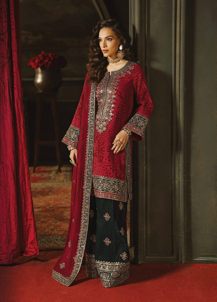 Signora by Charizma Unstitched Velvet Embroidered Suits 3 Piece CRZ25SV CVT5-10 - Festive Collection