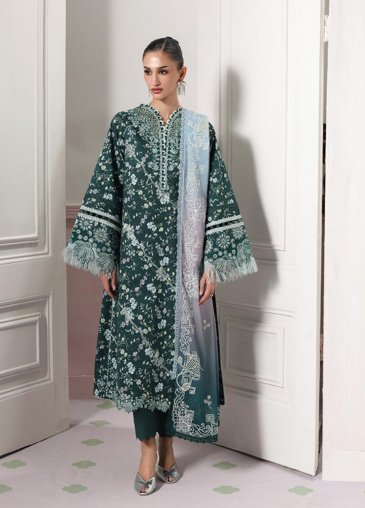 Q Prints by Qalamkar Unstitched Printed Lawn 3 Piece Suit QLK26UQL DIANE QQP-09 (B) - Summer Collection