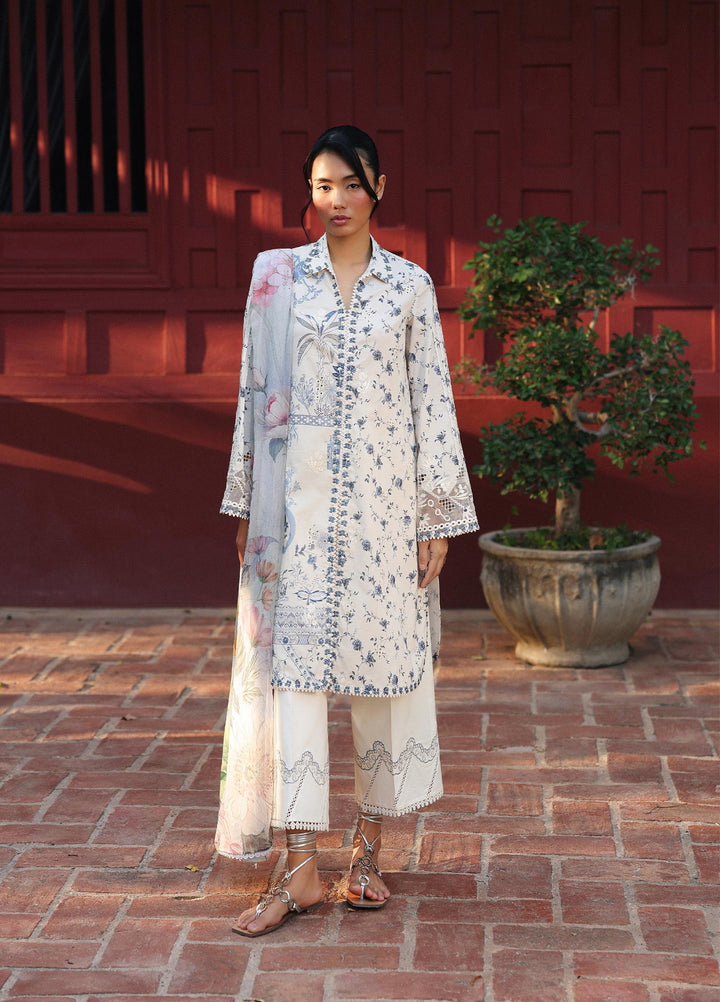 Q Prints by Qalamkar Unstitched Lawn Printed 3 Piece Suit QLK26QP Aerin - Summer Collection