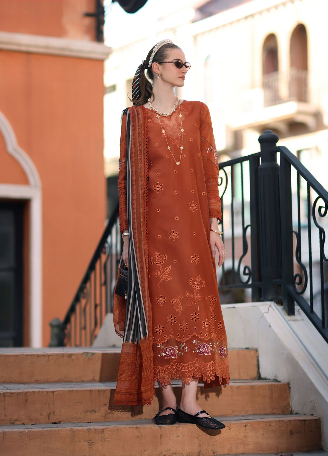Noor by Saadia Asad Unstitched Embroidered Lawn 3 Piece Suit SA26UNE D-07A - Eid Collection