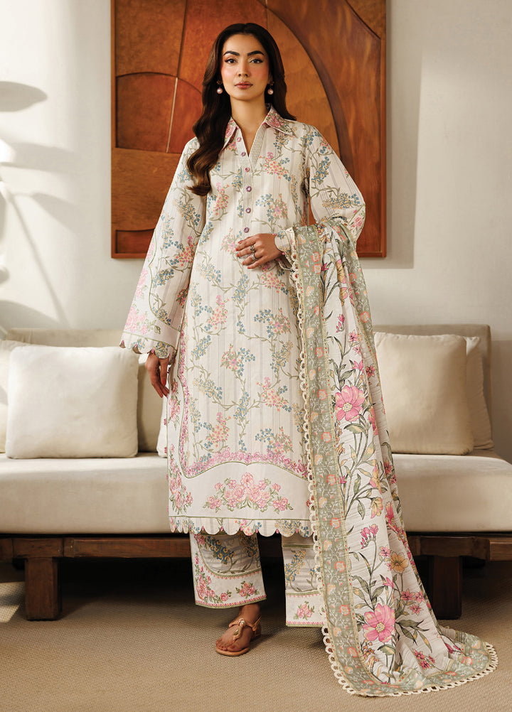 Leila by Mahnur Unstitched Embroidered Lawn 3 Piece Suit MN26ULL L-04 - Summer Collection