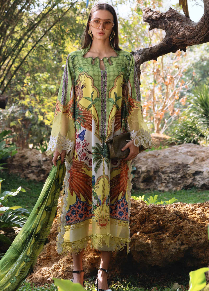 M Prints by Maria B Unstitched Printed Lawn 3 Piece Suit MB26UMP D-05 B - Summer Collection