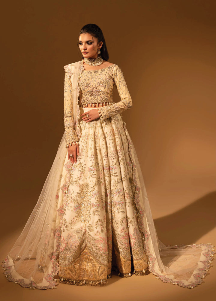 Aylin Unstitched Raw Silk Embroidered Suits 3 Piece AYL25US Raw Silk BEIGE - Festive Collection