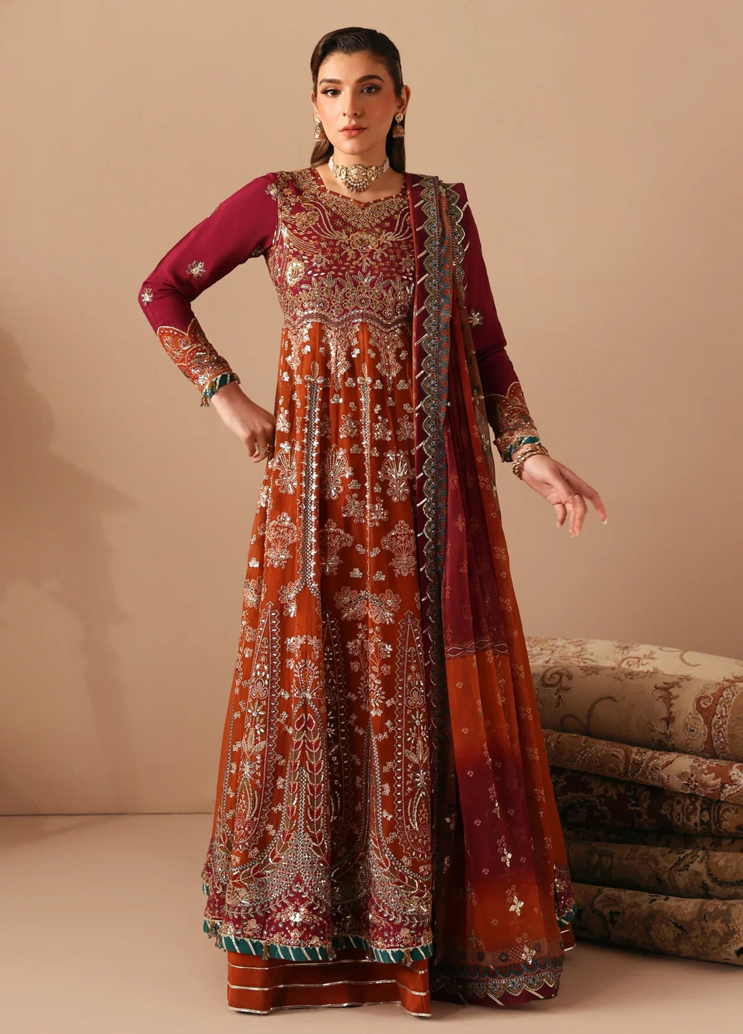 Xenia Formals Unstitched Embroidered Chiffon 3 Piece Suit XF26UF 03-IBTIHAL - Festive Collection