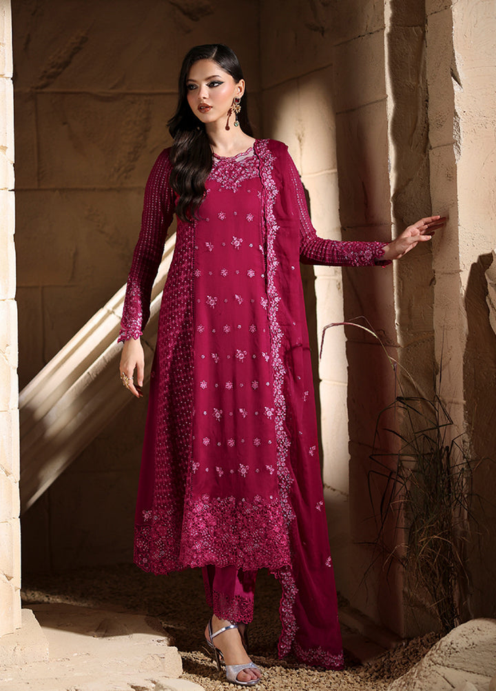 Luxe by Azure Unstitched Chiffon Embroidered Suits 3 Piece AZ25LF Amoura - Festive Collection