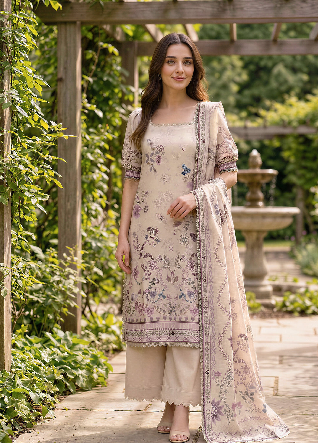 Zync by Florent Unstitched Printed Lawn 3 Piece Suit FL26UZPL FZ-01 - Summer Collection
