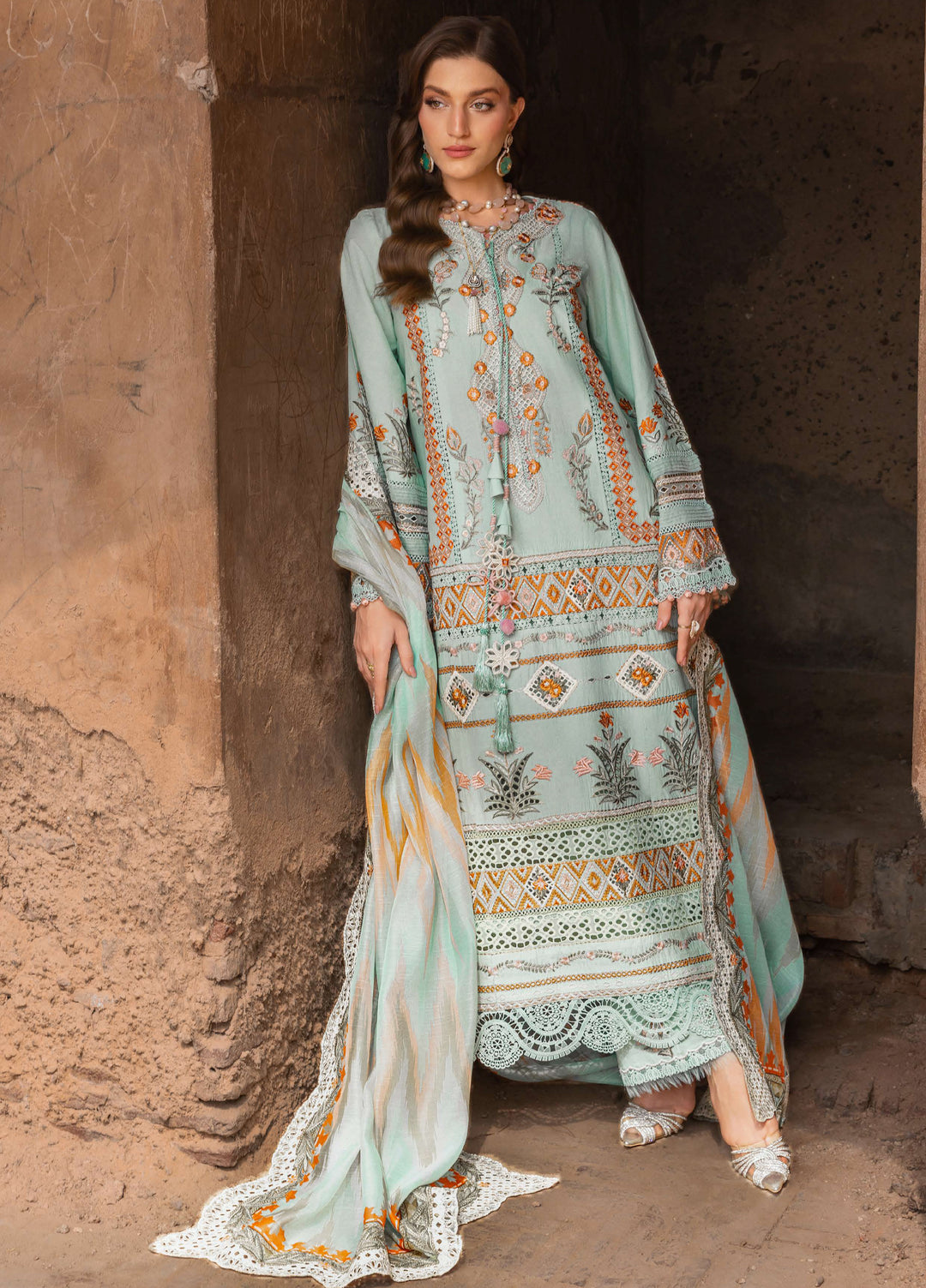 Saira Shakira Unstitched Embroidered Lawn 3 Piece Suit SSR26ULE SS-008A - Eid Collection