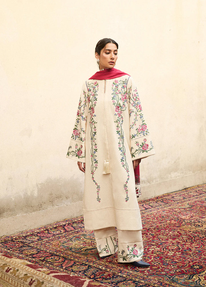 Jugnu by Hussain Rehar Unstitched Karandi Embroidered Suits 3 Piece HR25JW Zura - Winter Collection