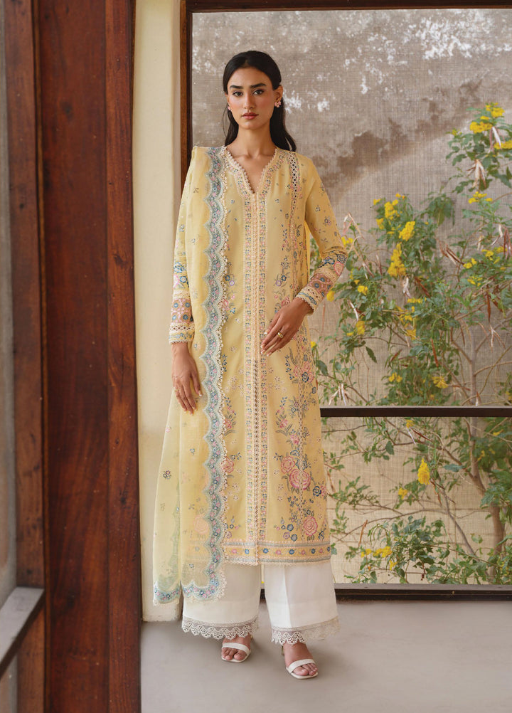 Whisper by Ayzel Unstitched Embroidered Lawn 3 Piece Suit AAF26ULW Frost ZWU-0136-3PO - Eid Collection