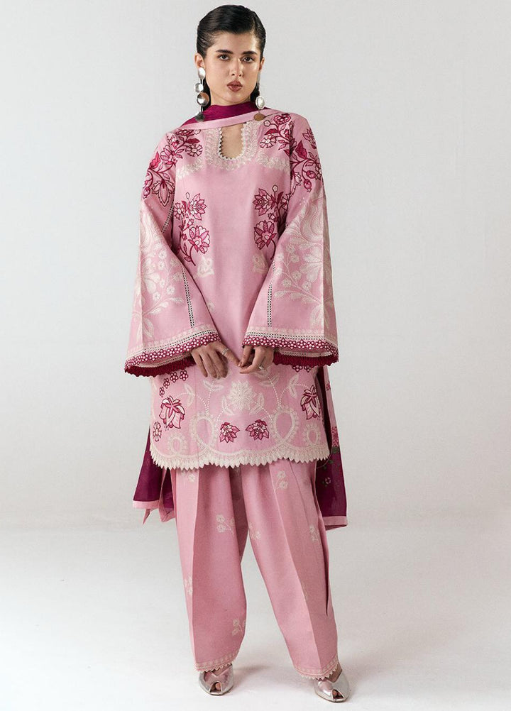 Jugnu by Hussain Rehar Unstitched Embroidered Cotton 3 Piece Suit HR26UCJ Nanya JUG-LD D#1284 - Eid Collection