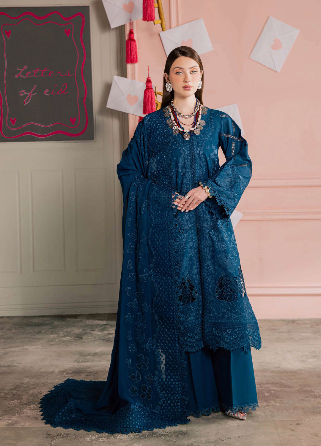 Feya by Nureh Unstitched Embroidered Lawn 3 Piece Suit NU26UFEL FE-14 - Eid Collection