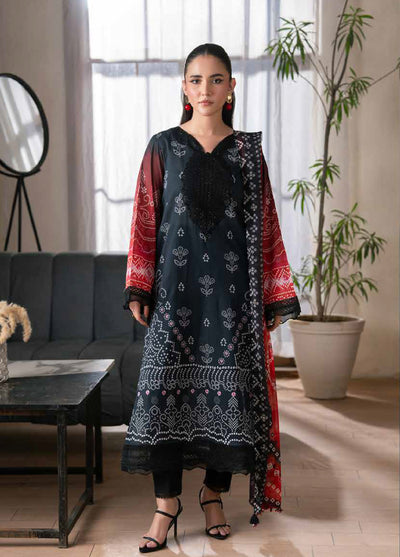 Chunri by Daria Unstitched Embroidered Lawn 3 Piece Suit DC26UCL DA-106 - Casual Collection
