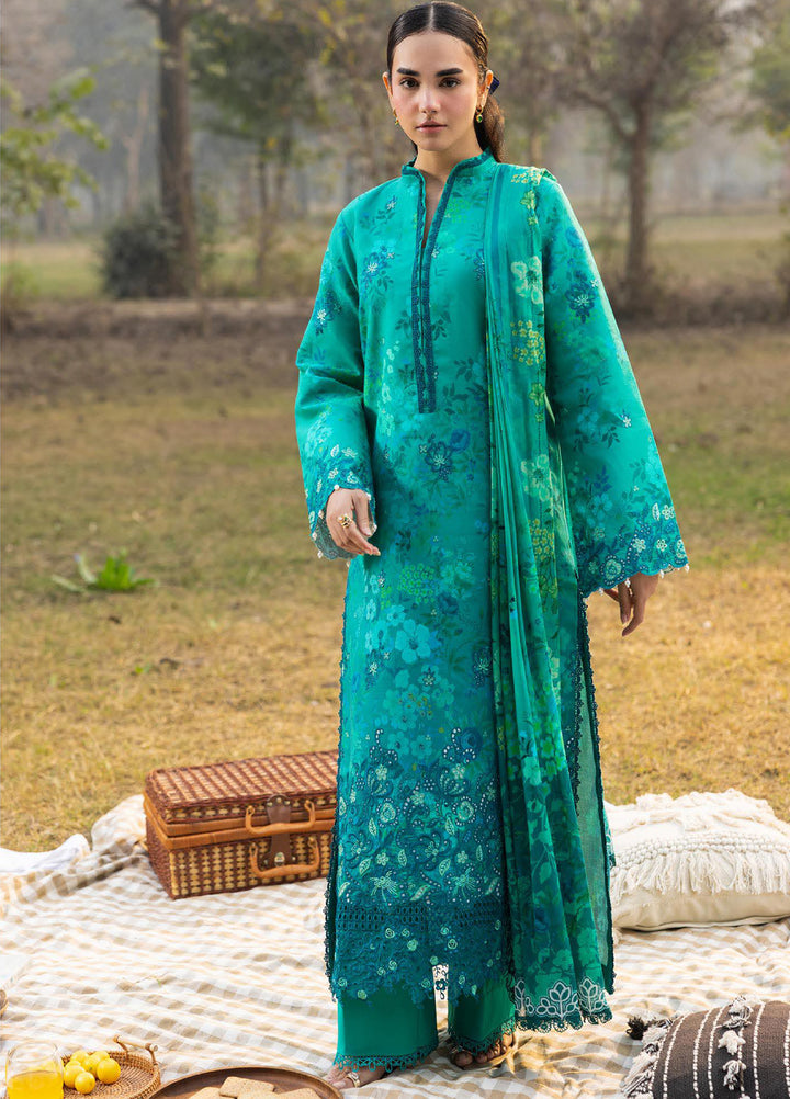 Summer Printkari Exclusive by RajBari Unstitched Embroidered Lawn 3 Piece Suit RB26USP D-04 - Casual Collection