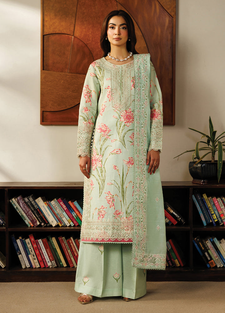 Leila by Mahnur Unstitched Embroidered Lawn 3 Piece Suit MN26ULL L-14 - Summer Collection