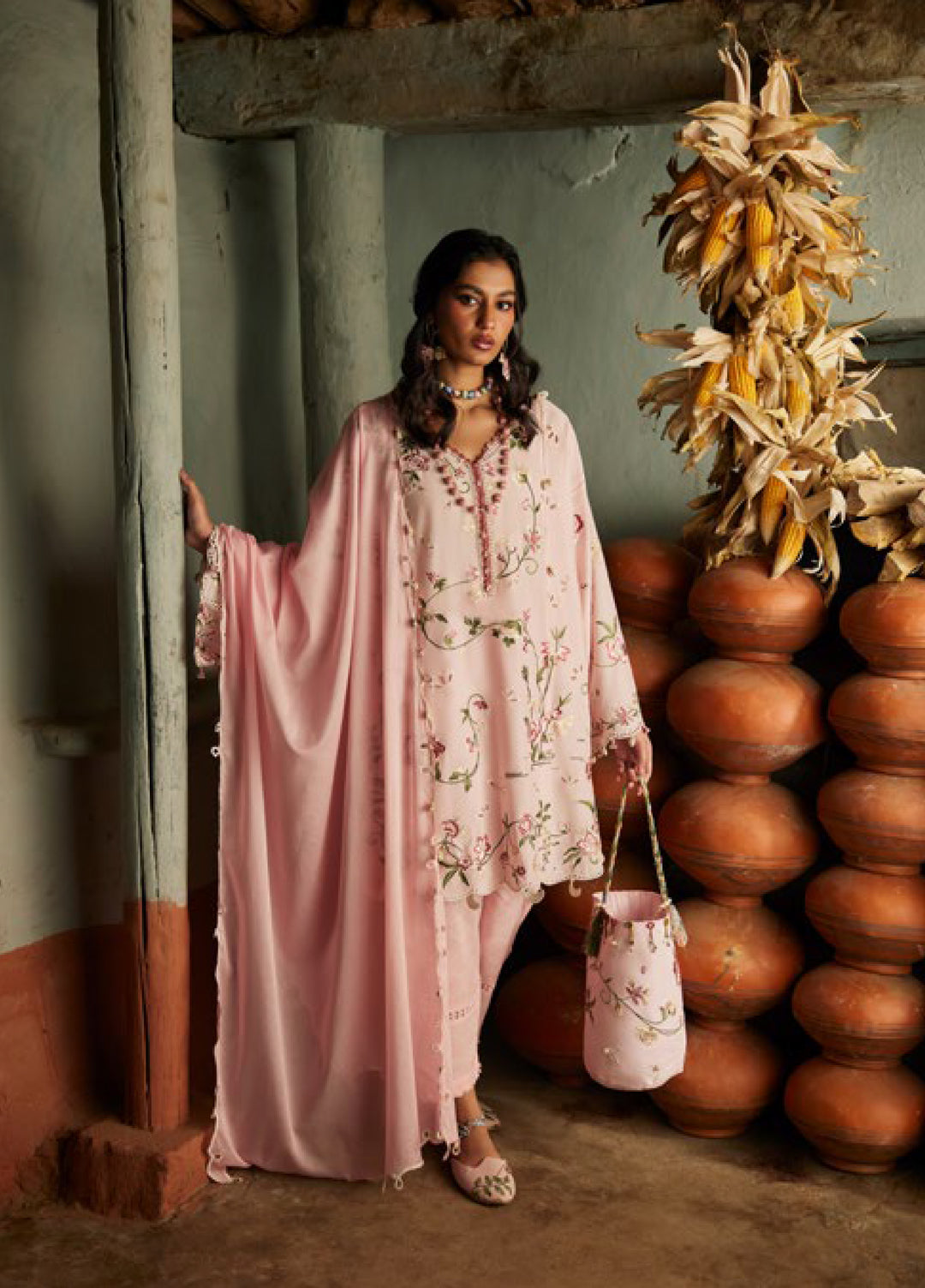 Meili by Zaha Unstitched Embroidered Lawn 3 Piece Suit ZK26UML ZL26-04A - Festive Collection