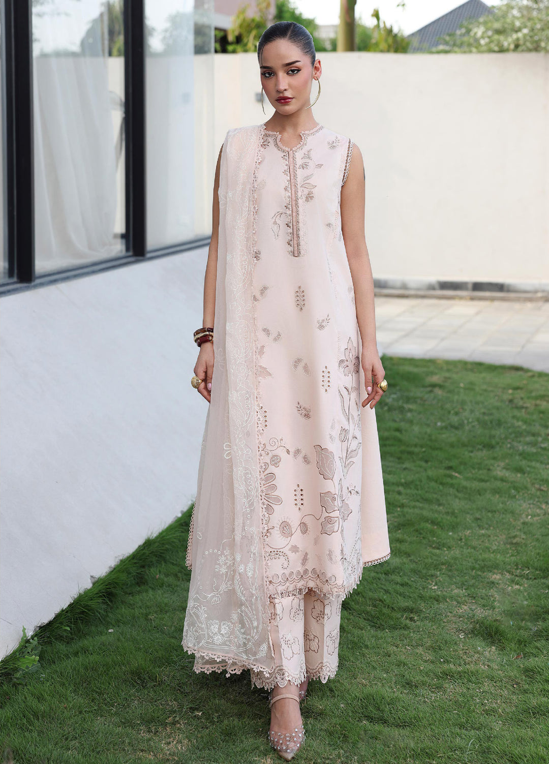Q Line by Qalamkar Unstitched Embroidered Lawn 3 Piece Suit QLK26ULQ MILA QKL-10 - Festive Collection
