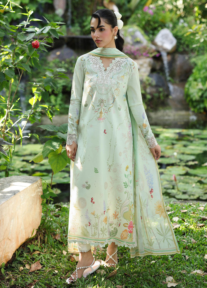 Q Prints by Qalamkar Unstitched Lawn Printed 3 Piece Suit QLK26QP Neve - Summer Collection