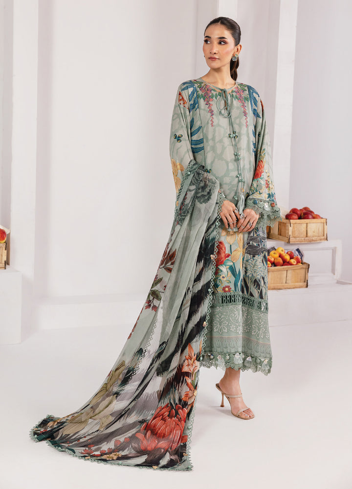 M Basics By Maria B Unstitched Digital Printed Linen 3 Piece MB25UW 1109-A - Winter Collection