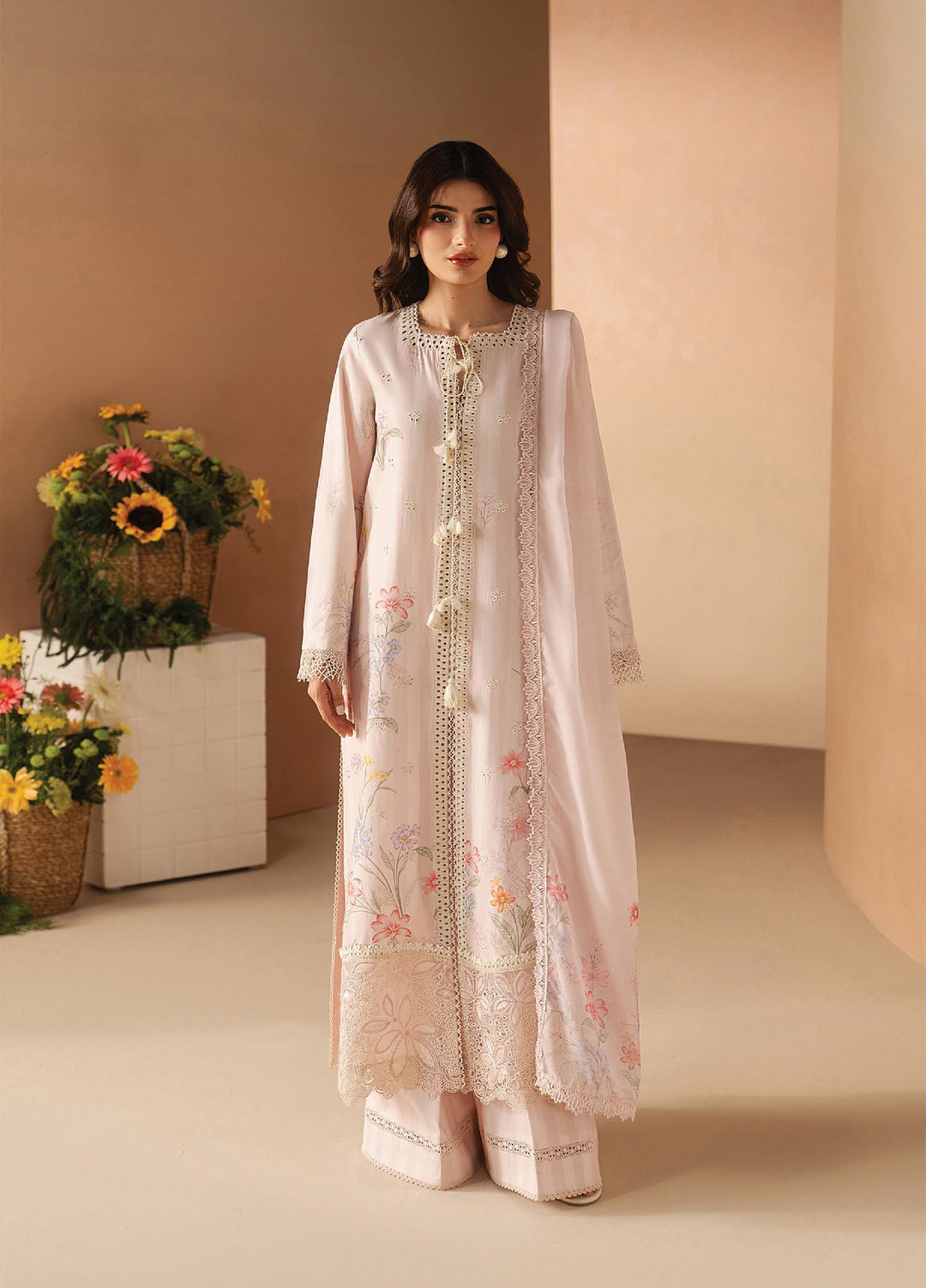 Haze A Prints by Afrozeh Unstitched Printed Lawn 3 Piece Suit AF26UAP Hazelen Blush FWU-103 - Summer Collection