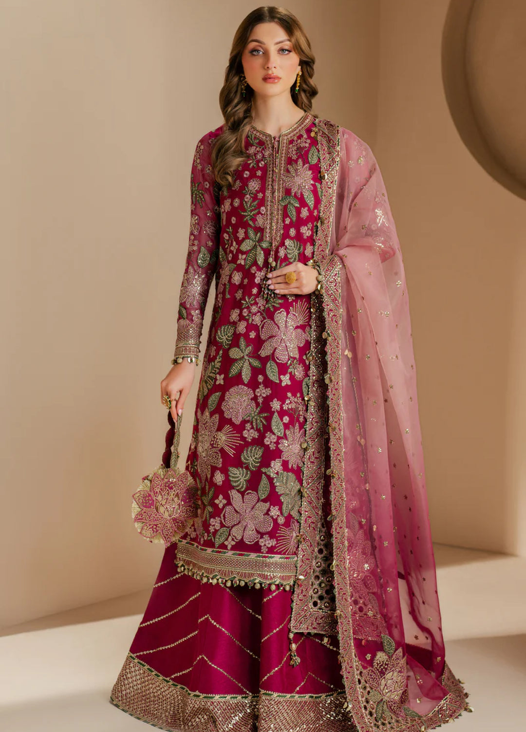Jazmin Unstitched Chiffon Embroidered Suits 3 Piece JZ25CF JZ-WF25-03 - Festive Collection