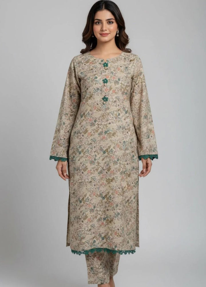 Tosheeza Saith Women Pret 2 Piece khhader two piece D-01 - Winter Collection