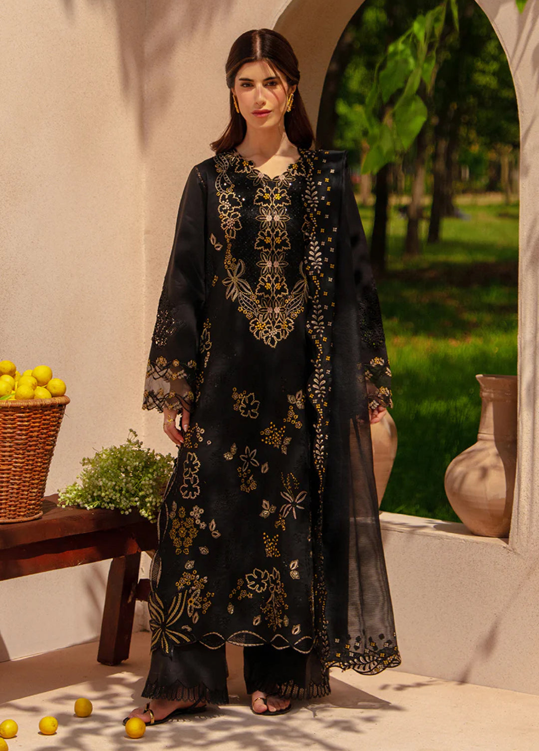 Rang Rasiya Unstitched Embroidered Luxury Lawn 3 Piece Suit RR26ULE LAYL - Eid Collection